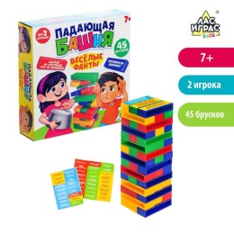 Настольная игра "Падающая башня "Весёлые фанты"