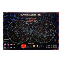 Карта Звездное небо Планеты, 101х69см, ламинированная