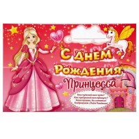 Плакат "С Днем Рождения! Принцесса" 60*40