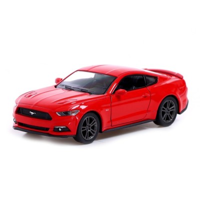 Машина металлическая Ford Mustang GT, 1:38, открываются двери, инерция, цвет красный