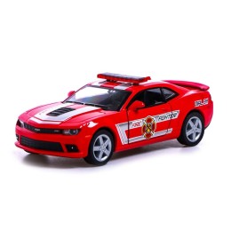 Машина металлическая Chevrolet Camaro, 1:38, открываются двери, инерция, пожарная служба