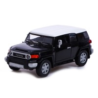 Машина металлическая Toyota FJ Cruiser, 1:36, открываются двери, инерция, цвет чёрный