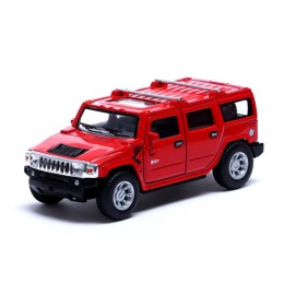 Машина металлическая Hummer H2, 1:40, открываются двери, инерция, цвет красный