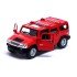 Машина металлическая Hummer H2, 1:40, открываются двери, инерция, цвет красный