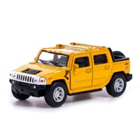 Машина металлическая Hummer H2, 1:40, открываются двери, инерция, цвет жёлтый